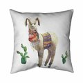 Begin Home Decor 26 x 26 in. Lama Parade-Double Sided Print Indoor Pillow 5541-2626-CH13
